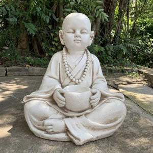 Buddhist Monk w. Offering Dish