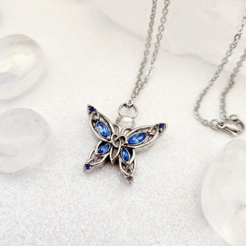 Butterfly Keepsake Memorial Pendant w. Chain (stainless steel)