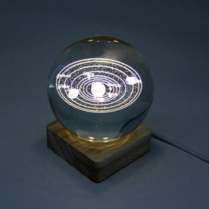 Galaxy Crystal Ball with USB Light