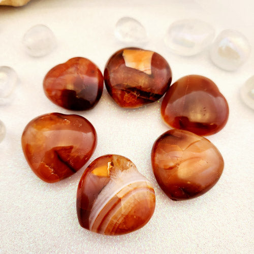 Carnelian/Agate Heart (3.2-3.7x3.4-3.9cm)