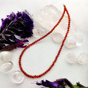 Carnelian Faceted Bead Necklace