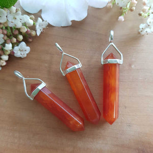 Carnelian Pendant | Double Terminated | Confidence & Courage | Assorted