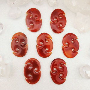 Carnelian Triple Koru Pendant