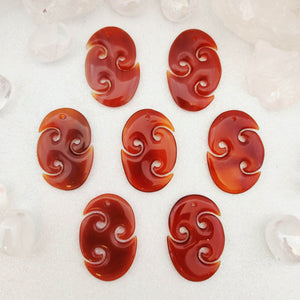 Carnelian Triple Koru Pendant