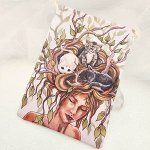 Cats In Her Hair Drawstring Bag