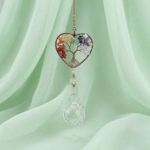 Chakra Heart Tree of Life | Prism Suncatcher | Window Hanging