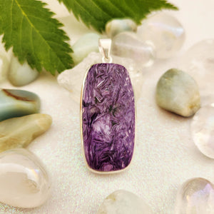 Charoite Rectangular Pendant
