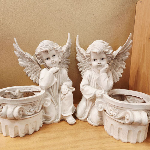 Cherub Angel Plant Pot Holder (left or right facing. approx. 29x26cm)