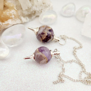 Chevron Amethyst Ball Pendulum