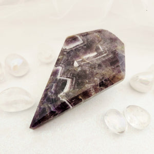Chevron Amethyst Polished Flat Standing Diamond