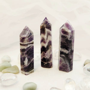 Chevron Amethyst Polished Point