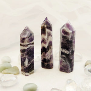 Chevron Amethyst Polished Point