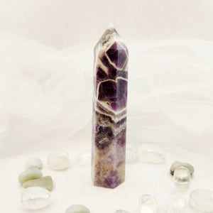 Chevron Amethyst Polished Point 