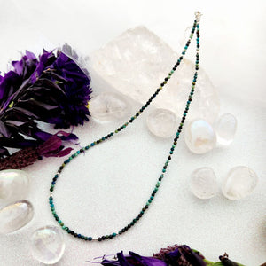 Chrysocolla Faceted Bead Necklace