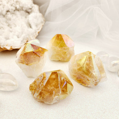 Citrine Aura Partial Polished Point (assorted. approx. 3.7-5.1x3.3-4cm)