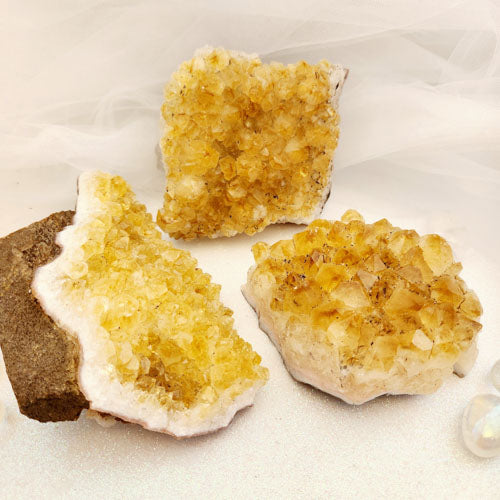 Citrine Cluster (heat treated. assorted. approx. 11.2-14.2x8.6-10cm)