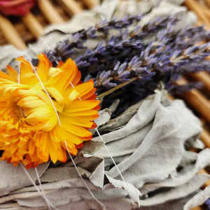 Clear & Calm White Sage/Lavender Smoke Wand