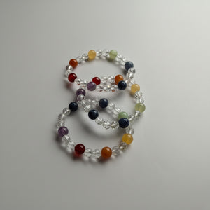 Clear Quartz & Mixed Crystal Bracelet | Positive Energy Amplified | Assorted