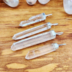Clear Quartz Natural Point Pendant