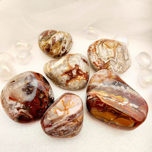 Crazy Lace Agate Polished Free Form (assorted. approx. 5-7x4-5cm)