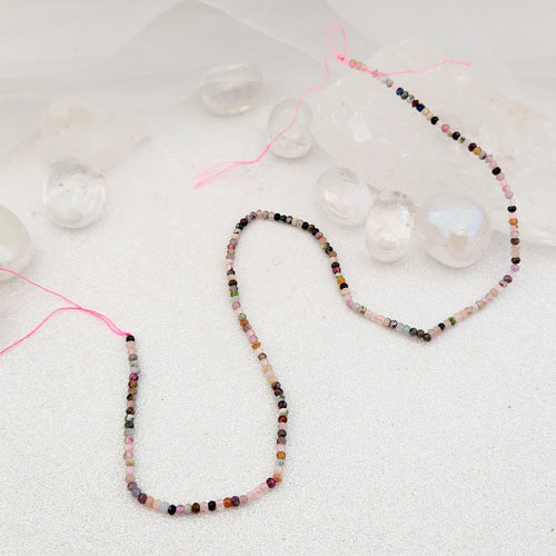 Crystal Mix Faceted Rondelle Bead Strand (approx. 180 x 3x2mm beads)