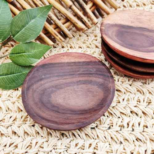 Dawa Wood Dish (assorted. approx. 10.5cm diameter)