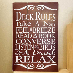 Deck Rules Wall Art