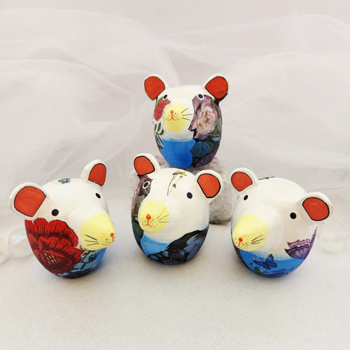 Decoupage Mouse (wooden. assorted. approx.  8x5.5cm)