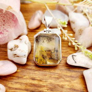 Dendritic Golden Quartz Pendant