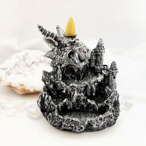 Dragon Backflow Incense Burner | Resin | Backflow Cones | Grey