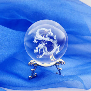 Dragon Glass Ball w. Stand