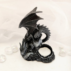 Dragon On Rock With Tealight