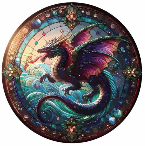 Dragon Stained Glass Hanging