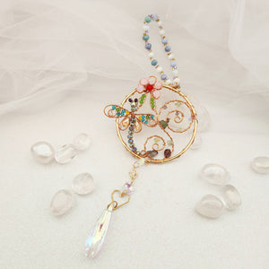 Dragonfly Beaded Hanging Prism
