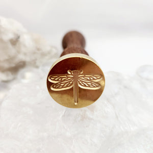 Dragonfly Wax Seal Stamp with Wooden Handle