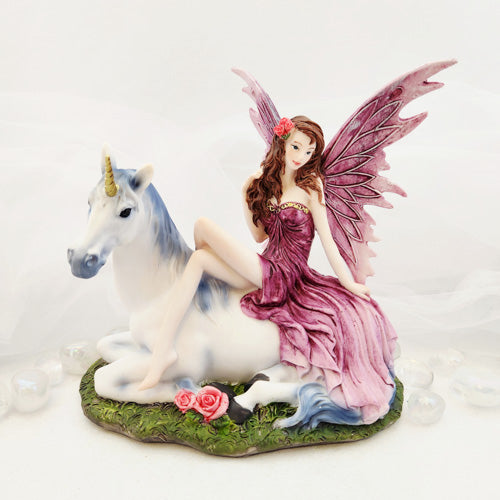 Fairy Sitting on Unicorn (approx. 18x20cm)
