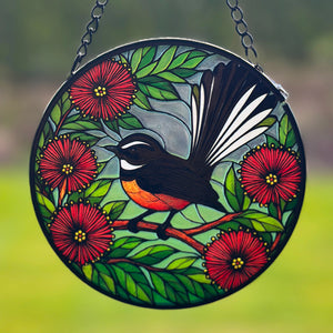 Fantail | Piwakawaka | Stained Glass | Suncatcher