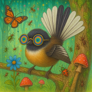 Fantail Piwakawaka | Trivet | Kiwiana |Ceramic 