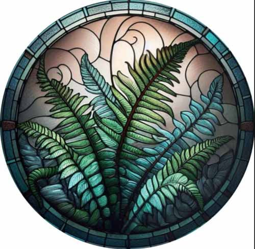 Fern Stained Glass Hanging