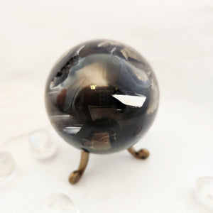 Fluorescent Volcanic Agate Sphere