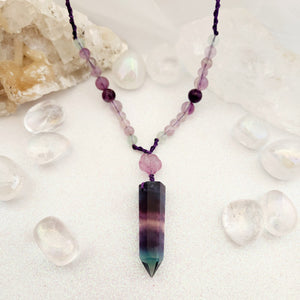 Fluorite Wrapped Pendant