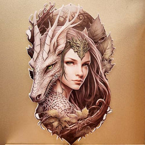 Forest Fairy with Her Dragon Wall Art