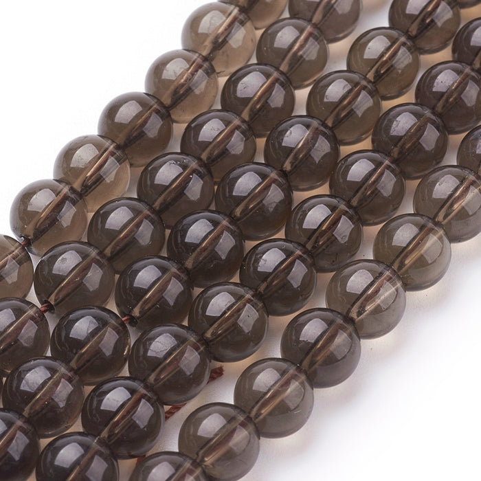 Smoky Quartz Bead Strand (approx. 21-23 x 8mm round beads)