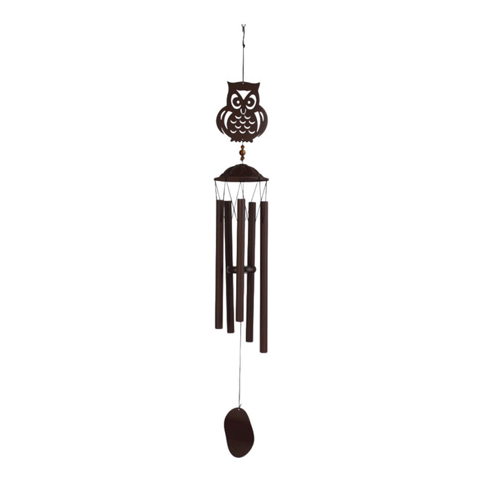 Rustic Owl Wind Chime (approx. 96cm)