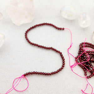 Garnet Crystal Bead Strand | Passion, Strength & Vitality