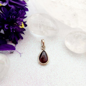 Garnet Tear Drop Pendant