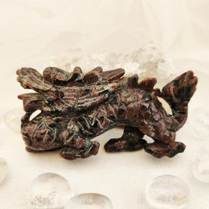 Garnet in Arfvedsonite Dragon