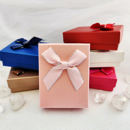 Gift Box w. Bow (assorted colours. suitable for pendant & ring & earrings)
