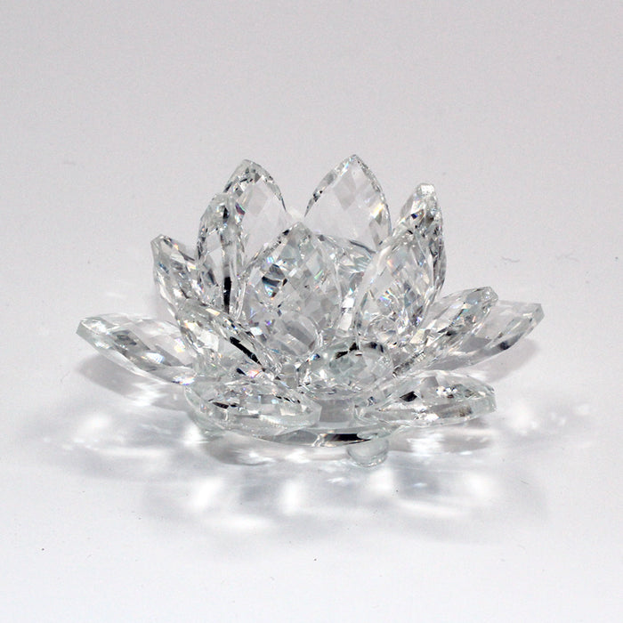 Glass Lotus Flower (approx. 8.5x8.5x5cm)