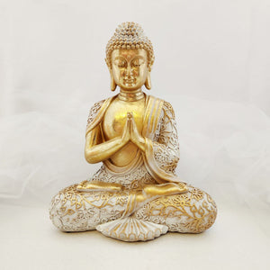 Gold & Beige Meditating Buddha